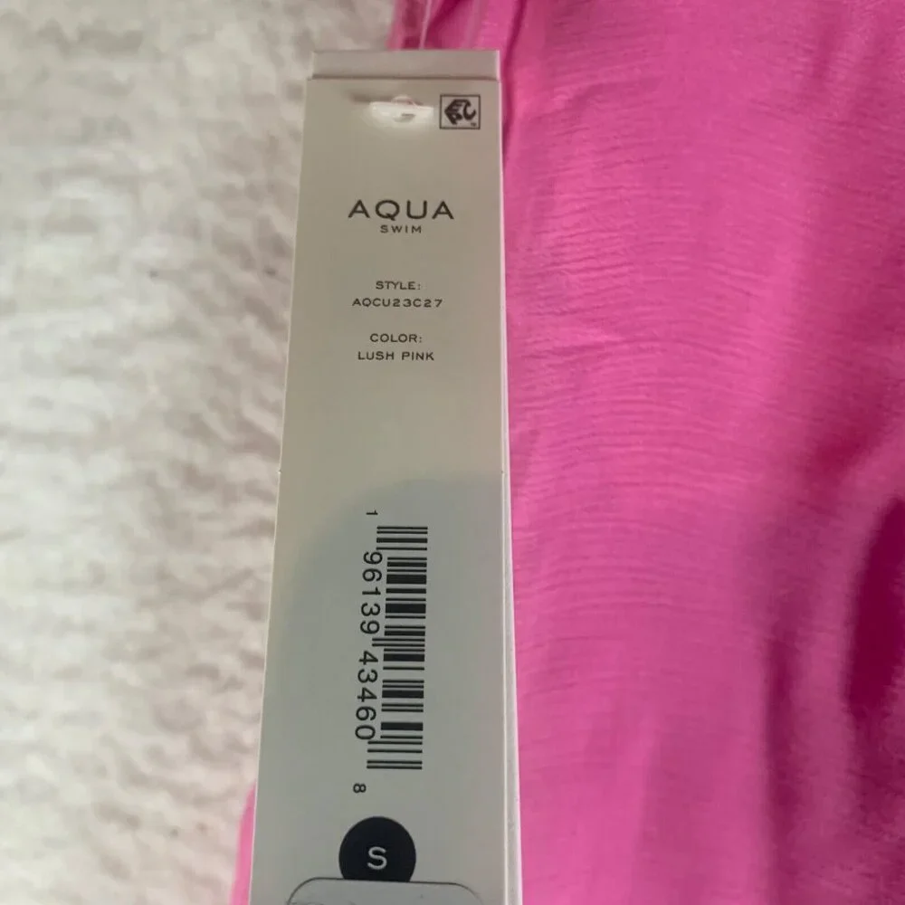 Aqua Swim Women's Lush Pink Wrap Pareo‎ Beach Rayon Swimsuit Cover Up Size S NWT